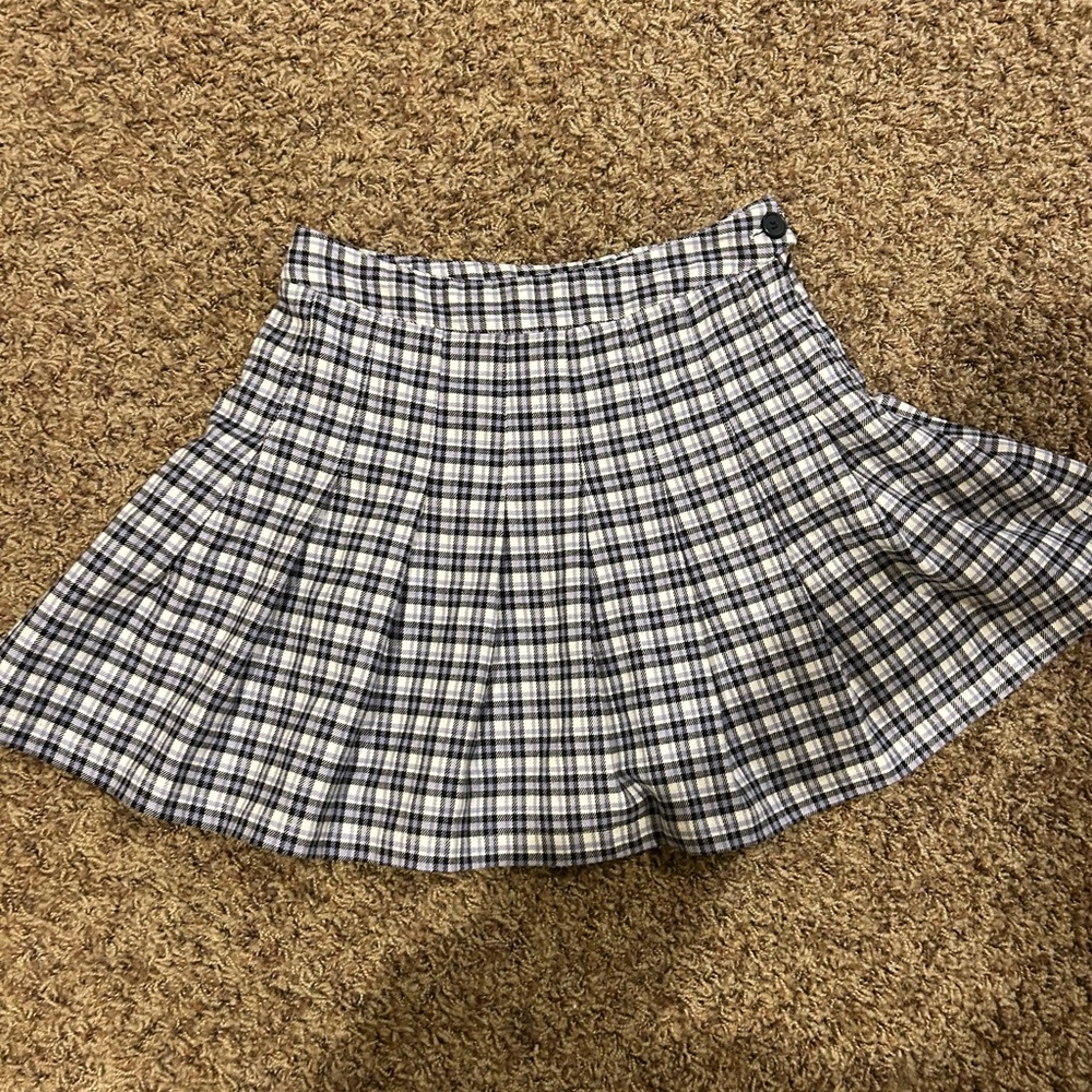 Full Tilt Black and White Plaid Skater Skirt